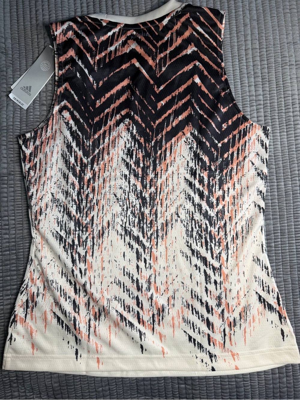 adidas Women’s Sleeveless Training Tank in Cream, Black & Peach Sz M NWT - Picture 3 of 4
